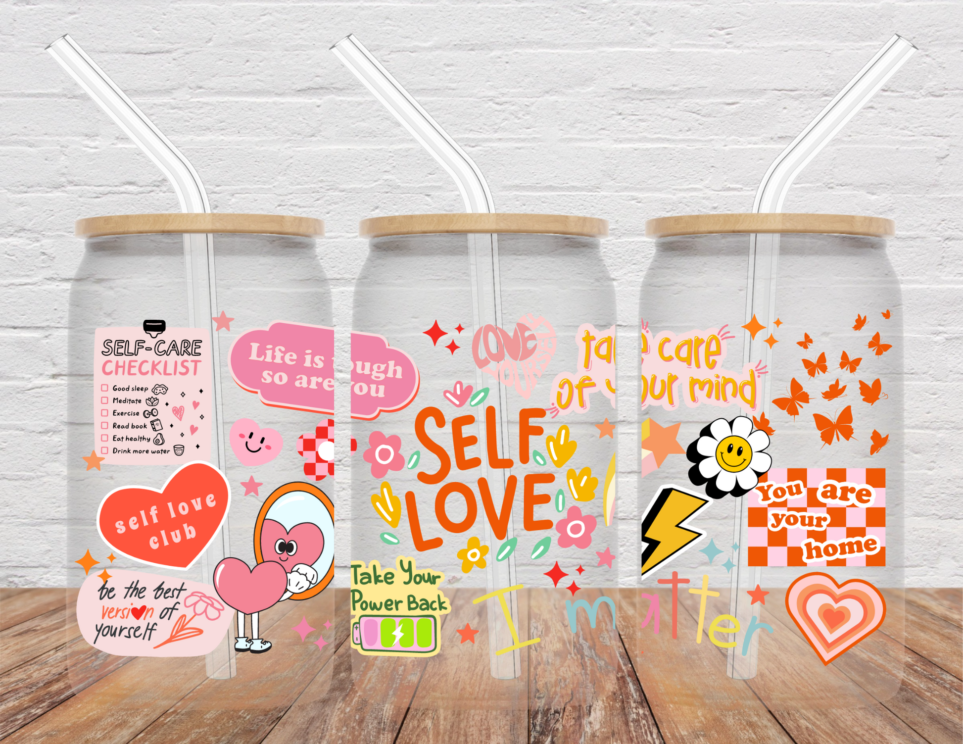 Self Love UV DTF Cup Wrap – Heavenly Boutique